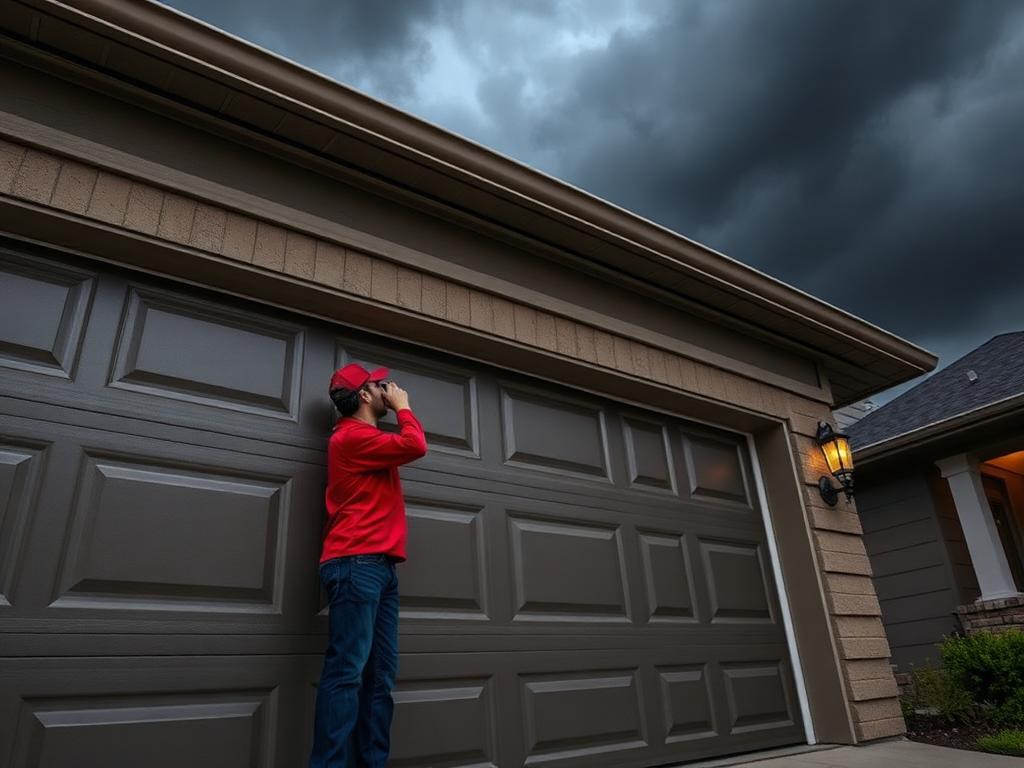 Reinforced garage door withstanding severe weather conditions
